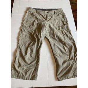 Kuhl Womens Tan Cotton Stretch Outdoors Hiking Capri Pants Sz 8